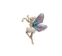 Butterfly Wings Fairy Brooches Fashion Clothing Pin Dancing Girl Lapel Pins Women Jewelry Cute Dress Accessories Zircon Clothes Pins For Clothes Dancer Wings