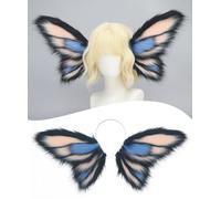 Butterfly Wings Headband, Extra Large Plush Cosplay Headpiece for Halloween Party Costume