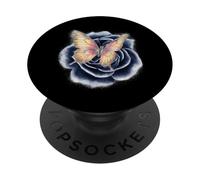 Butterfly with magnificent rose PopSockets Adhesive PopGrip