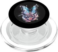 Butterfly with magnificent rose PopSockets PopGrip for MagSafe