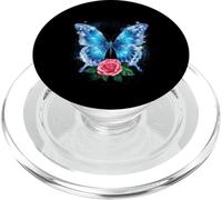 Butterfly with magnificent rose PopSockets PopGrip for MagSafe