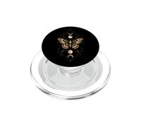 Butterfly with Moon Phases Art Design PopSockets PopGrip for MagSafe