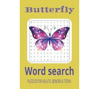Butterfly Word Search: Easy to Read Print about Butterflies. | 110 Pages, 50+ Puzzles | Great Gift for Vacations, and Holidays