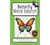 Butterfly Word Search Puzzle Book: Butterfly Word Search with easy to read print with words related to butterflies | 6x9 inches, 110 pages | Gift for butterfly, nature and garden lovers