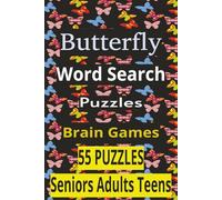 Butterfly Word Search Puzzle Book: Word Searches With Easy To Read Print About Butterflies, Nature, Insects and More | 7x10 inches |