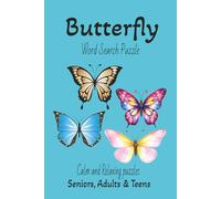 Butterfly Word Search Puzzle: Calm & Relaxing | Types, Life cycle, Habitat & Decorative butterfly themed words | Easy to Read Print | 50+ Puzzles | Fun Gift