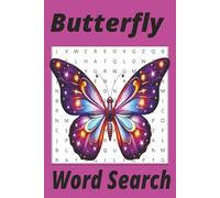 Butterfly word search: Words search with easy to read print. Butterflies, ladybug , flowers, and more. [6x9 110 pages] 50+ puzzles… gift for a vacation holidays and free time.
