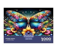 Butterfly1000Piece JigsawPuzzleAnimal Butterfly KidsforAdult Colourful LargePiecePuzzles Age12+byth ThemeFlowersandBirds Brainteasing Adults Jigsaw Puzzle 70x50cm/1000pcs