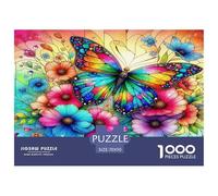 Butterfly1000Piece JigsawPuzzlesAnimal Butterfly KidsforAdult Colourful LargePiecePuzzles Age12+byth EducationalGames Brainteasing Adults Jigsaw Puzzle 70x50cm/1000pcs