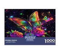 Butterfly1000Pieces JigsawPuzzlesAnimal Butterfly ForAdults Colourful LargePiecePuzzles Age12+byth HomeDecoration Uncover The Puzzle 38x26cm/1000pcs
