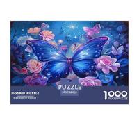 Butterfly1000Pieces JigsawPuzzlesAnimal Butterfly ForAdults Colourful LargePiecePuzzles Age12+byth ThemeFlowersandBirds Fun, Challenging 38x26cm/1000pcs