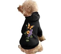 Butterflys Pansy Flowers Cute Dog And Cat Clothes Pet Hoodie Sweatshirt Pullover Sweater Coat