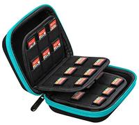 ButterFox 45 Switch Game Case for Nintendo Switch, Switch Game Card Storage Holder or PS Vita Or SD Memory Card Case (45 Game + 12 MicroSD) - Black/Blue