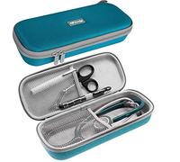 ButterFox Semi Hard Stethoscope Case for Classic III, Cardiology IV Diagnostic, Lightweight II S.E, and More Stethoscopes with Pocket for Nurse Accessories (Green/Teal)
