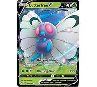 Butterfree V 001/189 Ultra Rare Pokemon Card (Darkness Ablaze) + 1x TitanCards® Toploader