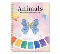 Butterfuly Watercolour Workbook, Water Colouring Book for Beginners & Adults, Easy Flatten Books for Art Practice & Creativity, Artistic Watercolour Gifts for Enthusiasts