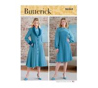 BUTTERICK B6868RR Misses' and Women's Coat and Dress RR (18W-20W-22W-24W)