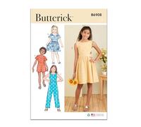 Butterick B6908A Girl/Girl Plus Dress A (7-8-10-12-14)