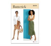Butterick B6934A Misses' Wrap Skirt in Two Lengths A (XS-S-M-L-XL-XXL)
