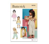 Butterick B6936A Toddlers' Overalls and Dress A (1/2-1-2-3-4)