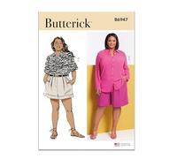 BUTTERICK B6947W2 Women's Shirts and Shorts W2 (20W-22W-24W-26W-28W)