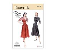 BUTTERICK B6956B5 Misses' Dress with Sleeve Variations B5 (8-10-12-14-16)