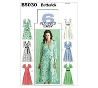 Butterick Ladies Easy Sewing Pattern 5030 Wrap Dresses