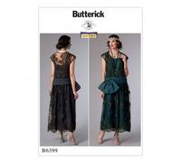 BUTTERICK Ladies Sewing Pattern 6399 Drop Waist Vintage Style Dress