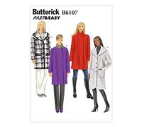 Butterick Paper Sewing Pattern 6107 Coats LRG-XLG-XXL