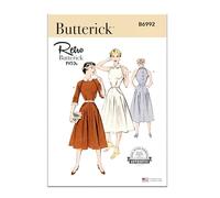 BUTTERICK Paper Pattern B6992D5 Misses' Dress with Sleeve Variations D5 (4-6-8-10-12)