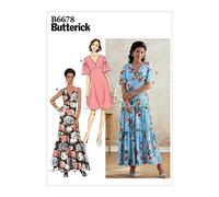 Butterick Pattern B6678 Misses'/Misses' Petite Dress, White