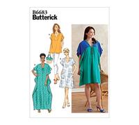 Butterick Pattern B6683 Misses' Tunic and Caftan, White