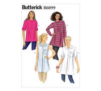 Butterick Patterns 6099 ZZ Sizes Large 16 - 18/ Extra-Large 20 - 22/ Extra-Large 24 - 26 Misses Tunic,White