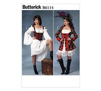 Butterick Patterns 6114 E5 Sizes 14 - 16 - 18 - 20 - 22 Misses Costumes, Off White