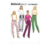 Butterick Patterns 6137, Misses Pants,Sizes, Multi-Colour, A5 (6-8-10-12-14)