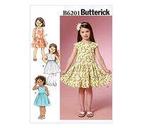 Butterick Patterns 6201, Children's/Girls Dress,Sizes, Linen, Multicolore, CL (6-7-8)