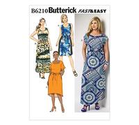 Butterick Patterns 6210 Women's Petite Dress,Sizes, Paper, Multi-Colour, KK (26W-28W-30W-32W)
