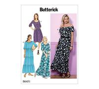 Butterick Patterns 6451 ZZ,Misses Dress,Sizes LRG-XXL, Multicoloured