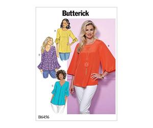 Butterick Patterns 6456 A5,Misses Top,Sizes 6-14, Multicoloured