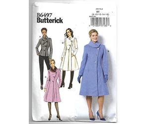 Butterick Patterns 6497 Miss Petite Jacket and Coat,Sizes 8-16, Paper, Multicoloured, B5 (8-10-12-14-16)