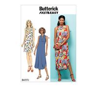 Butterick Patterns 6551 ZZ Sizes Large - 2X-Large Misses Dress, Tissue, Multi-Colour, 17.00 x 0.5 x 22.00 cm