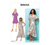 Butterick Patterns 6554 Sizes 6-14 Misses' Wrap Dresses, Paper, Multicoloured, A5 (6-8-10-12-14)