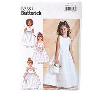 Butterick Patterns B3351 Size 2-3-4-5 Childrens/Girls Jacket and Dress, Pack of 1, White
