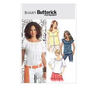 Butterick Patterns B4685 Size BB 8-10-12-14 Misses Top, Pack of 1, White