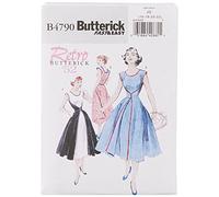 Butterick Sewing Pattern B4790 Misses’ Wrap Dress “The Walkaway” D ress, r.blue, FF (16-18-20-22)