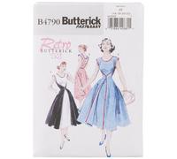 Butterick Sewing Pattern B4790 Misses’ Wrap Dress “The Walkaway” D ress, r.blue, FF (16-18-20-22)