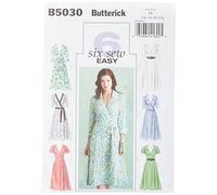 Butterick Patterns B5030 Size FF 16-18-20-22 Misses Dress/Belt and Sash, Pack of 1, White