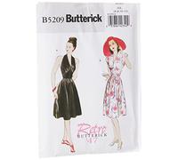 Butterick Patterns B5209 Size AA 6-8-10-12 Misses Dress, Pack of 1, White