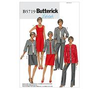 Butterick Patterns B5719 Size B5 8-10-12-14-16 Misses'/ Women's Jacket, Dress, Skirt and Pants, Pack of 1, White