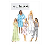 Butterick Patterns B5792 Size Y Extra-Small - Small - Medium Misses' Top, Gown and Pants, Pack of 1, White